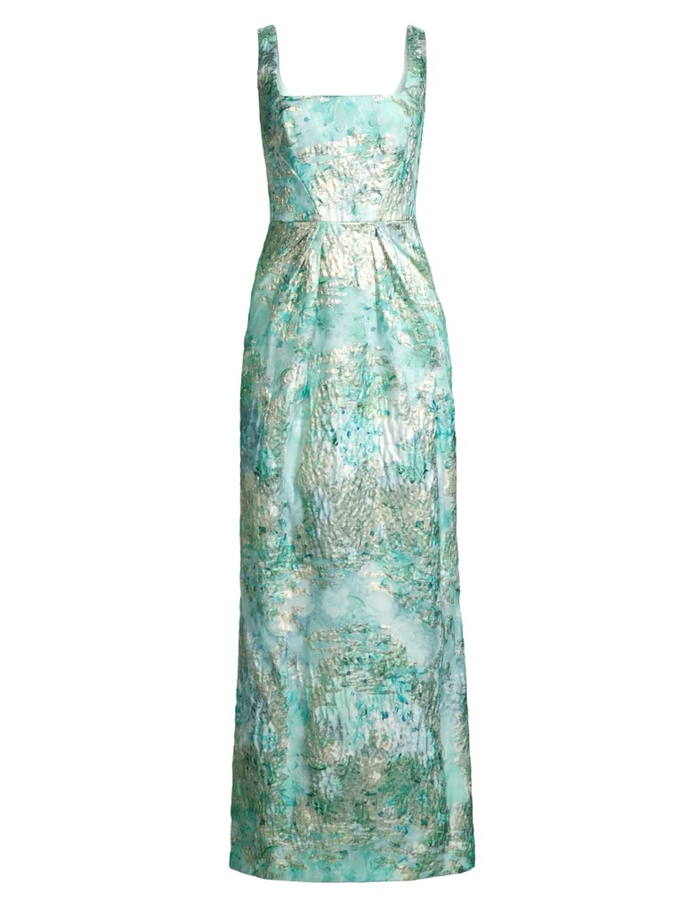 Nwt Aiden Mattox Printed Jacquard Gown Size 6